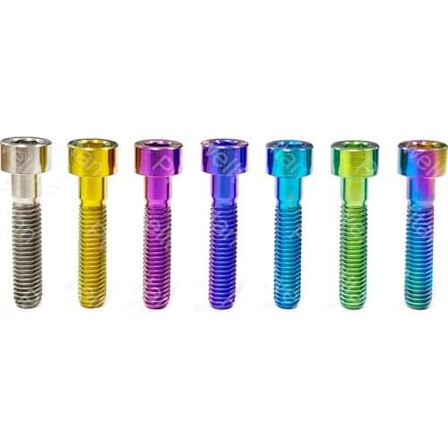 1 PCS M6 Bike Headset Titanium Bolt 30 35 MM Button Allen Hex Head Ti Bicycle Stem Top Cap Screw