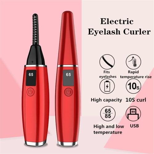 USB Electric Eyelash Curlers 10S Heated Lash Curler Eyelash Curler Electric Intelligent Constant Temperature Quick Lash Curling