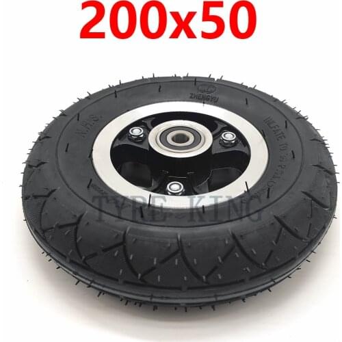 High quality 200x50 Electric Scooter Solid Wheel 8 Inch( 8x2) Solid Tire with Alloy Hub 8" Trolley Caster No Need Inflate