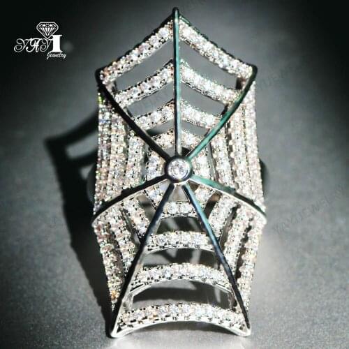 YaYI Jewelry Princess Cut 5.7CT White Zircon Silver Filled Engagement Rings wedding Heart Rings Valentines Day Girls ring 039