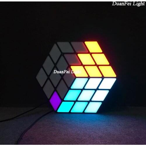 10lot 3D LED Wall Light Cube Shape rgb stage magic wall light decoration