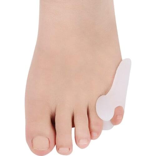 2PC Single Hole Little Toe Varus Separator Little Thumb Valgus Corrector Toe Sleeve Hallux Valgus Toe Separator TSLM1