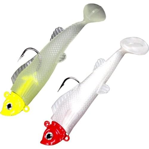 PVC Material Fishing Lure Soft Bait 9G6.5CM 16G8.5CM High Simulation Perch Bait Fishing Tackle Integrated Rotating Fishing Hook