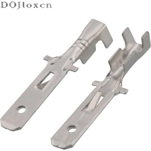 20 Pcs 4.8 MM Auto Crimp Wiring Terminal Loose Electrical Male Connector Brass Pins DJ612-4.8B