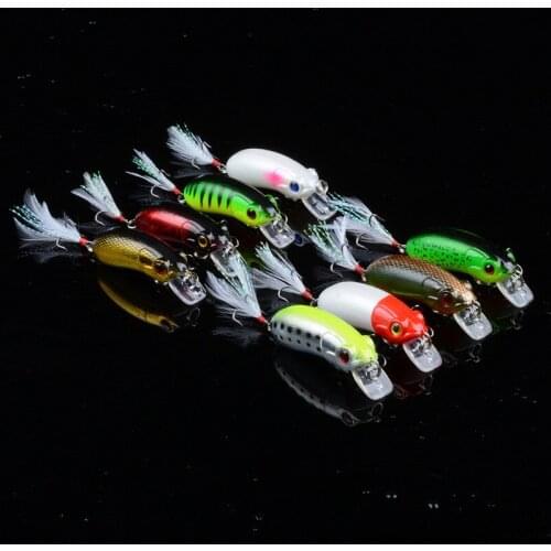 8Pcs/lot 6cm 9.8g Hot Sale Wobblers Fishing Lure Baits Minnow For Sea Isca Artificial Hard Bait With 2 Hooks Pesca Jigging