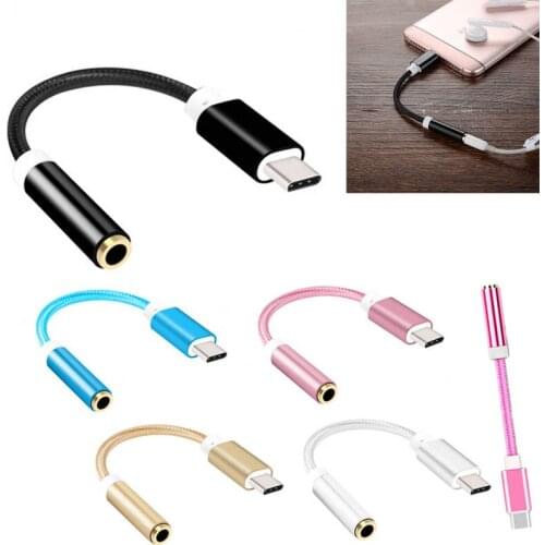 Audio Adapter USB 3.1 Type C to 3.5 Earphone Cable Adapter Male to 3.5mm AUX Audio Female Jack for Letv 2 2Pro Max2