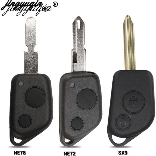 Jingyuqin For Citroen Elysee Saxo Xsara Picasso Berlingo C2 C3 for Peugeot 106 206 306 205 405 Remote Entry Key Fob Shell Case
