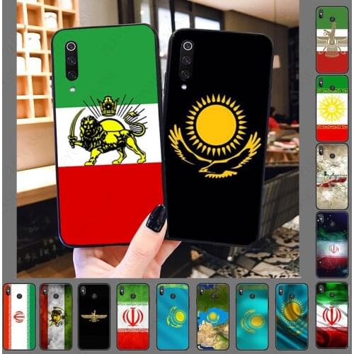Kazakhstan Iran Flag Black Soft Shell Phone Cover for xiaomi mi9T mi8se mi10pro mi6 note10 lite MIA1 MIA2 MIA3 CC9PRO Cover