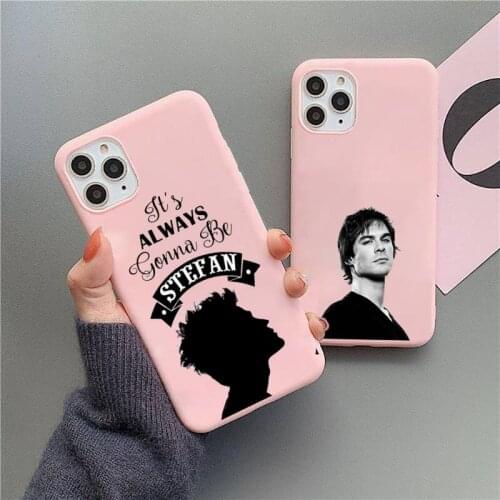 The Vampire Diaries Stefan Damon Phone Case Candy Color for iPhone 11 12 mini pro XS MAX 8 7 6 6S Plus X 5S SE 2020 XR