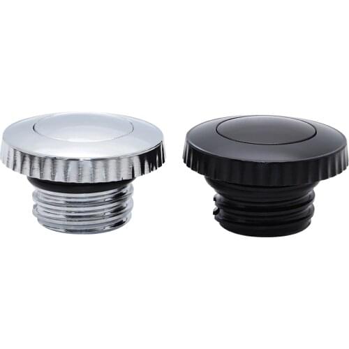 Motorcycle Black /Chrome Flush Pop Up Oil Gas Fuel Tank Cap Cover For Harley Breakout Dyna Sportster 1200 Fatboy Night Train