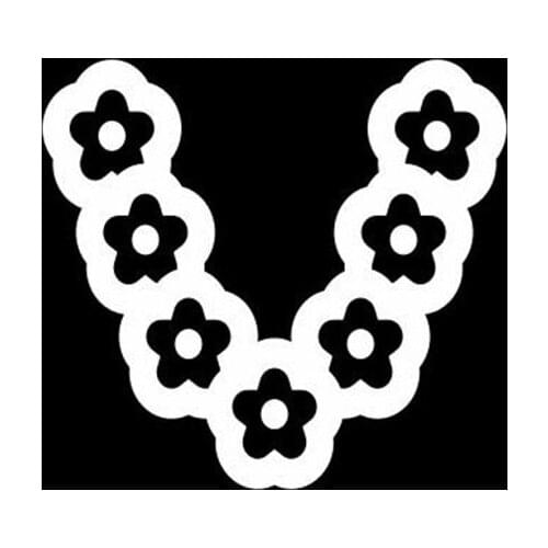 Black/Sliver Hawaii Lei Car Decal Car Decal Rear Windshield Bumper Waterproof Removable Art Car Decor S976