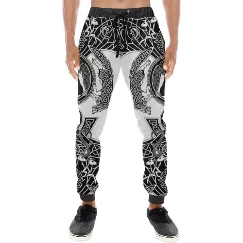 Men Joggers Pants 3D Full Printing Vikings Tattoo Long Pants Autumn Fashion Casual Trousers PA03