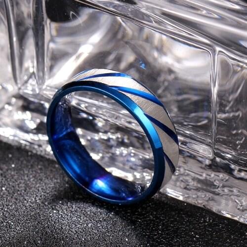 Europe and America New Hot Sell Fashion Mens Stainless Steel Frosted Simple Fashion Alloy Ring