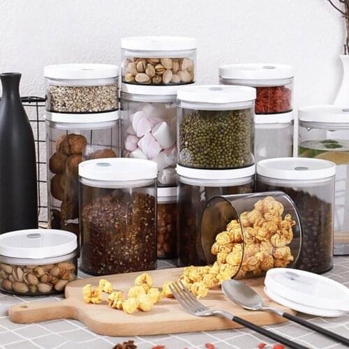 Sealed Ring Bottles Kitchen Storage Box Transparent Food Canister Keep Fresh New Clear Container