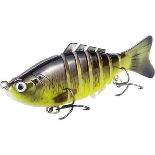 15.5g/10cm Sinking Sea Fishing Simulation Metal Hook Fishing Hard Multi Section Bait Bionic Artificial Silicone Swimbait