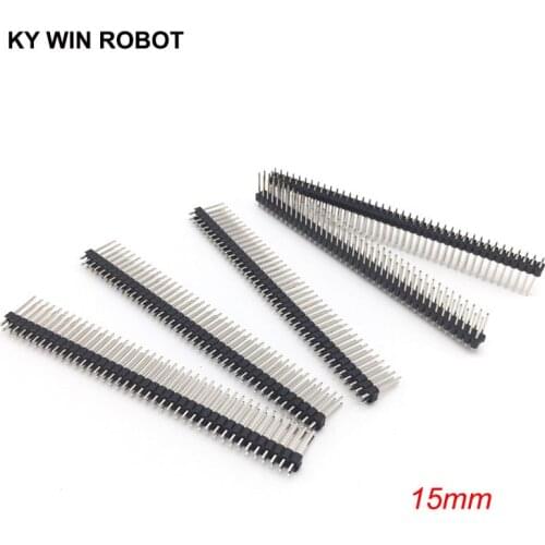 10pcs/lot 2.54mm 2X40 15MM Height Single Row Male Copper Pin Header
