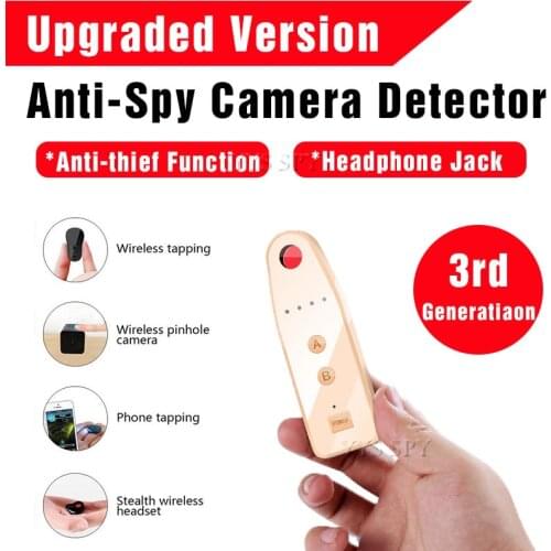 Mini 3nd Generation Anti-Spy Camera Detector Mirror Metal RF Signal Travel Finder Anti-thief for GSM GPS Bug Wireless Hidden Cam