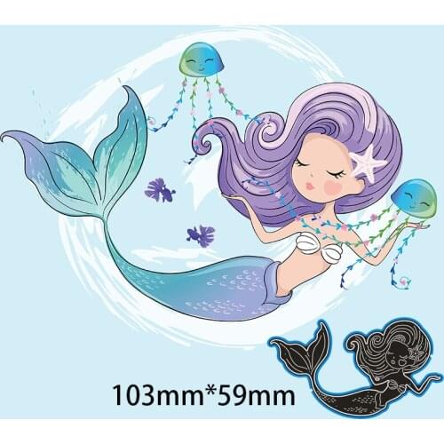 MT Craft Metal Cutting Dies Mermaid Scrapbooking Photo Album Decorative Embossing Stencils Paper Card Crafts Die Cuts