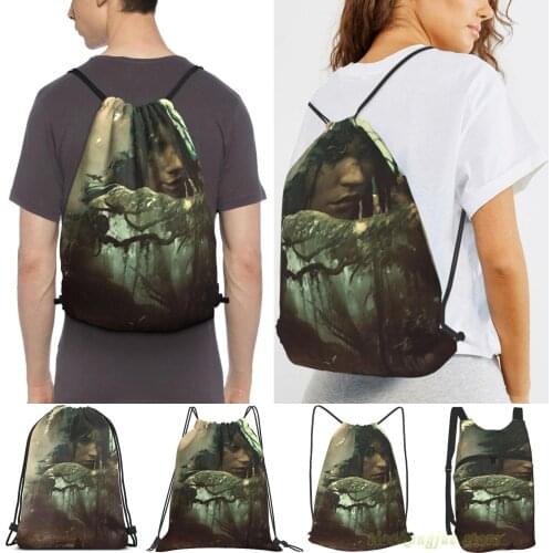 Men Outdoor Travel Drawstring Backpack Bags Shadow Of The Tomb Raider Poster 2018 Women Sports Travel Bag Fitness Swimming Bag