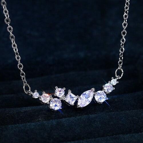New Necklace Bright Star Zircon Pendant Necklace Women Fashion Necklace Women Necklace Jewelry