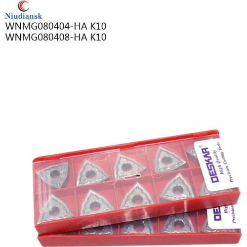Original WNMG080404-HA K10 WNMG080408-HA K10 for Aluminum Alloy and Copper Processing Carbide Inserts CNC Lathe Turning Tools