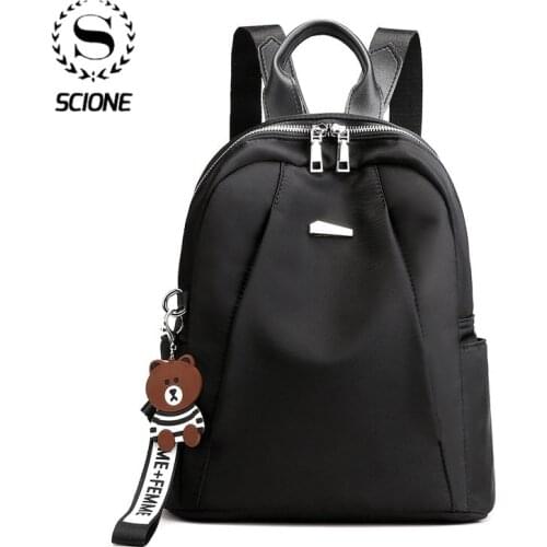 Scione 2020 Waterproof Backpack Womens Fashion Wild Oxford Cloth Backpack Mother Student Schoolbag Small Backpack