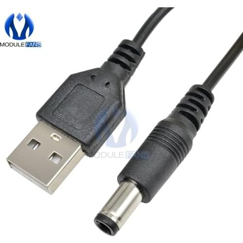USB 2.0 Male A To DC 5.5mm x 2.1mm 80cm Plug DC Power Supply Cord Cable Power Small Devices From Computer or Other USB Port