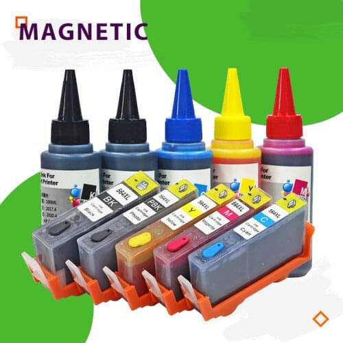 Compatible for HP 564 For HP564 XL Refillable Ink Cartridge With Chip For HP Deskjet 3070A 3520 3522 Printer