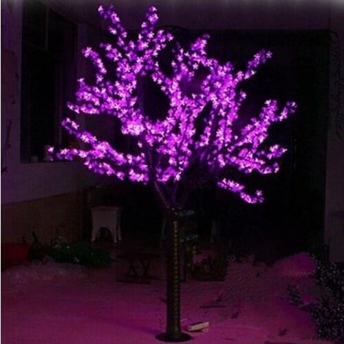 LED Artificial Cherry Blossom Tree Light Christmas tree Light 1248pcs LED Bulbs 2m/6.5ft Height 110/220VAC Rainproof Outdoor Use