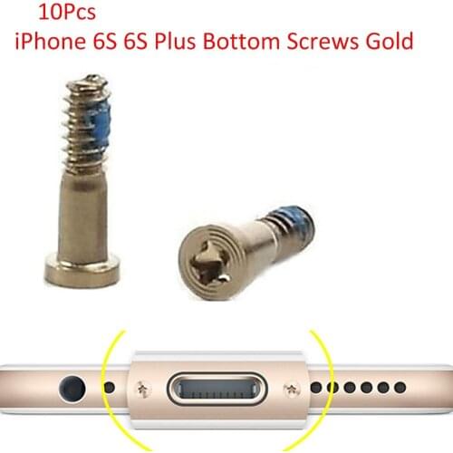 10Pcs Bottom Screws Pentalobe Replacement Gold Screw Set For iPhone 5 5S 6 6Plus