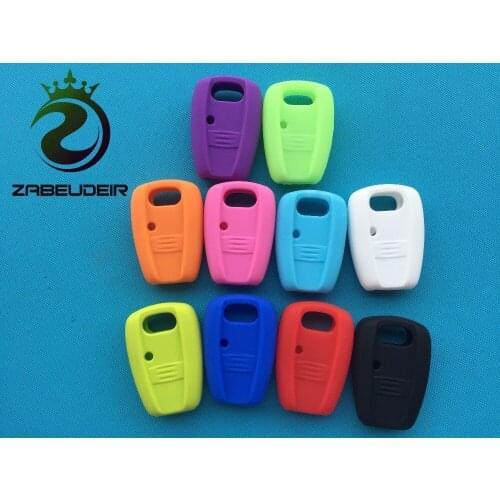 1pc New Silicone Case Car Key Cover For Fiat Punto Doblo Bravo Fob Shell Skin Jacket Car Styling 1 Button Remote key blank