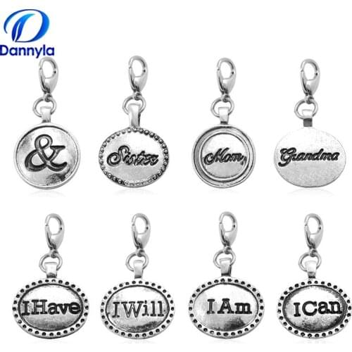 20pcs/lot Vintage Lobster Clasp Dangles Necklace Pendants Jewelry LSFE32