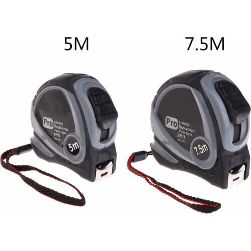 5m 7.5m Retractable Measuring Tape Measure Ruler Rubberized Metric Tape Rule Steel Tape Ruler