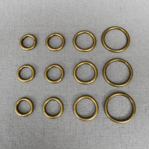 50 Pcs/Pack 15mm 20mm 25mm 32mm O Ring Metal Leather Craft Garment Strap Leather bag Sewing Parts DIY Accessory O-Shaped Buckle