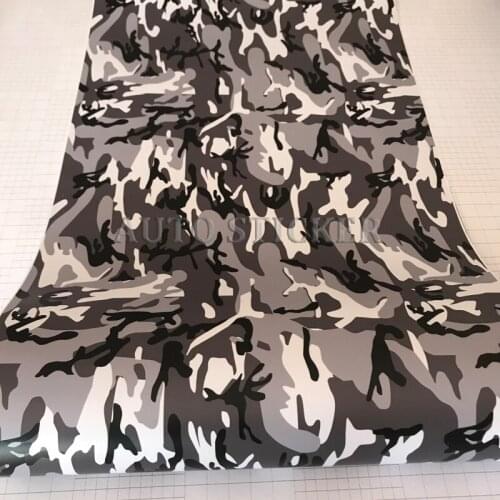 50cm Width Black Gray White Camouflage Vinyl Film Car Wrap Foil Adhesive Motorcycle Camo Film Car Camo Wrapping Decal