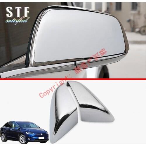 ABS Chrome Side Mirror Cover Trim For Tesla Model X 2018 2019