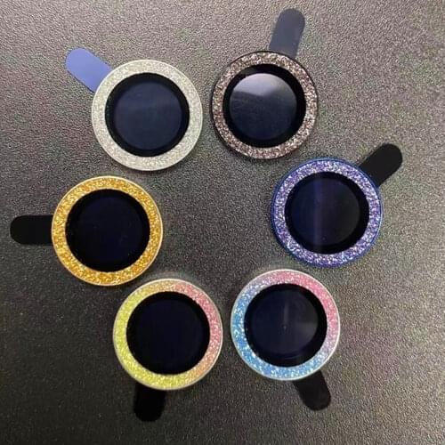 Diamond Camera Lens Protector Glass For iPhone 11 12 Pro Max 12 Mini Camera Metal Ring Cover for iPhone 12pro 11 pro max Case