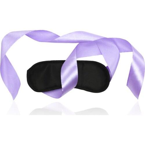 Black Blindfold Sponge Blindfolded Pink Ribbon To Cover The Eyes For Women Toys Performance Props Whips