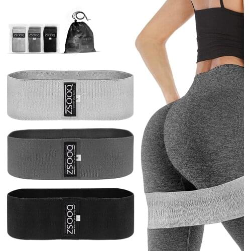 3Pcs Set Fabric Booty Resistance Bands Cloth Legs Butt Exercise Bands Elastic Hip Bands Fitness Workout Strength Training Loops