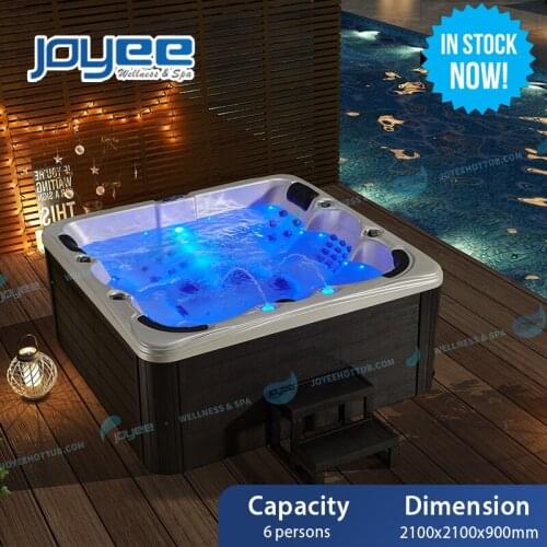 JOYEE Fast Delivery Hot Sale 5 6 Person Garden Design Jaccuzi Air Bubble Jets Outdoor Spa Function Pool/Swim Whirlpool