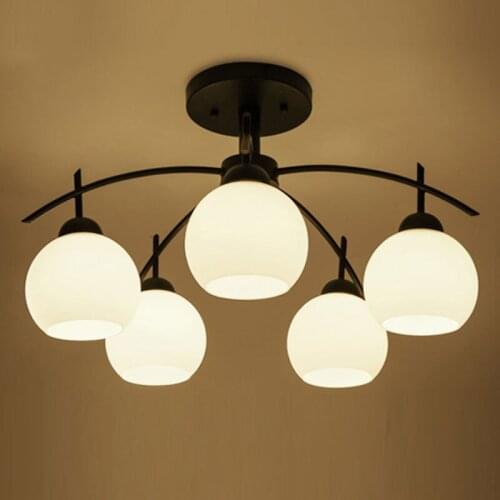 Modern simple American LED chandelier lighting for living room iron energy saving LED Bulbs 110V 220V 006