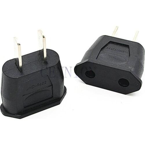 Copper EU Euro to US AC Power Plug Travel Adapter Converter 100pcs express shipping