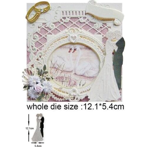 Metal Cutting Dies Wedding couples 2020 New Embossing Die Stencil for DIY Scrapbooking Embossing paper card making