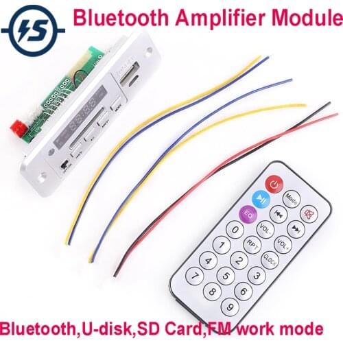 Mini 5V MP3 Decoder Board Bluetooth Call Decoding Module MP3 WAV U-Disk & TF Card USB With Amplifier Remote Controller