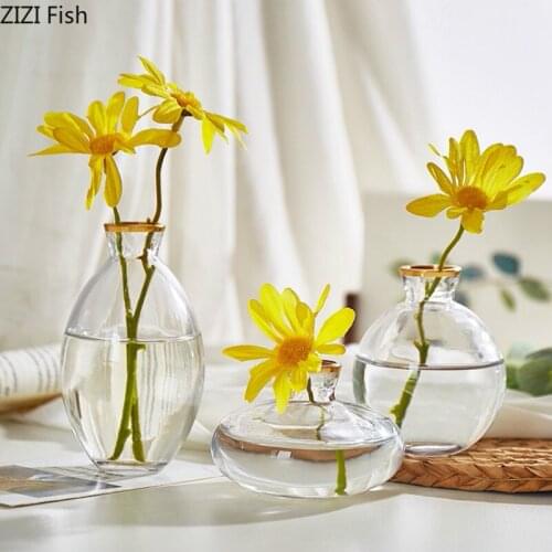 Minimalist Glass Vase Nordic Transparent Phnom Penh Decor Life Creativity Home Decor Hydroponics Flowerpot Plants Flower Vase