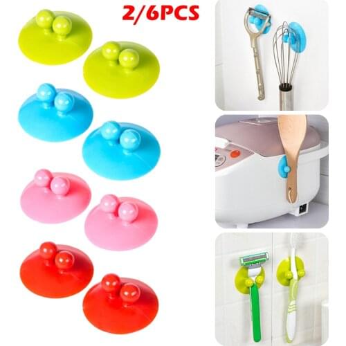 Multifunctional Creative Hook For Kitchen Bathroom Seamless Hook For Vacuum Suction Cup Small UFO Suction Cup Multi-Purpose Hook