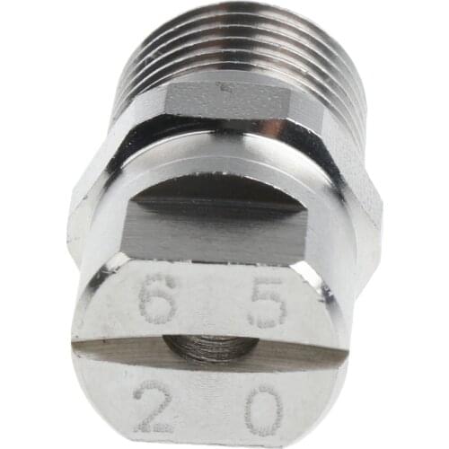 1/4 inch Male High Pressure Spray Nozzle Stainless Steel Surface Cleaner Nozzle - Screw Type - 65 Degree Angle 20
