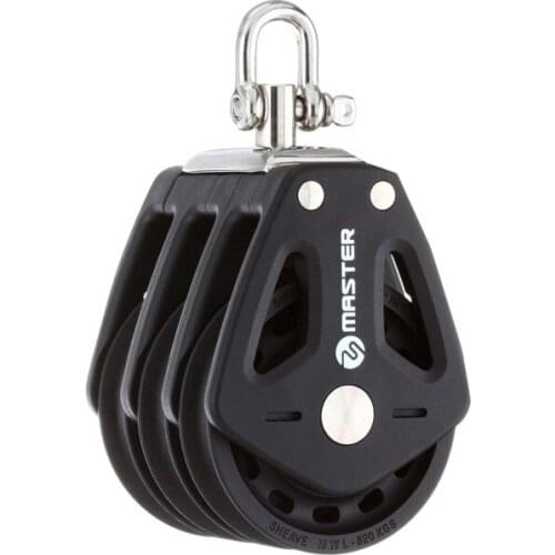 Sailboat Hardware 90mm 3.54" Triple Swivel Shackle Plain Bearing Block Master BP-0905F