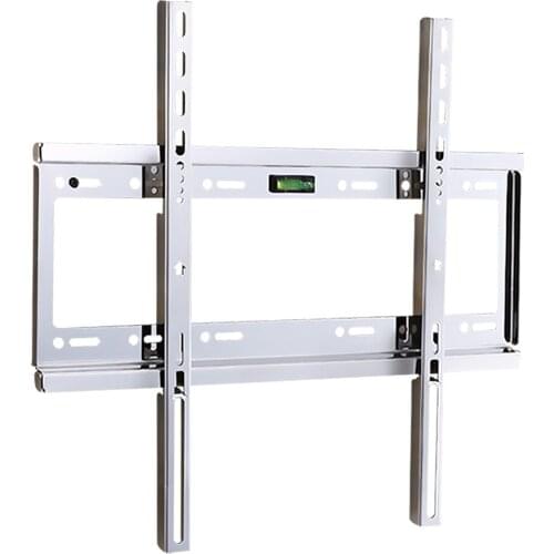 Flat Screen Bracket TV Flat Fixed TV Wall Mount Slim Stainless Steel Wall Plate&Vert Strong Stable For 26''-52'' TV