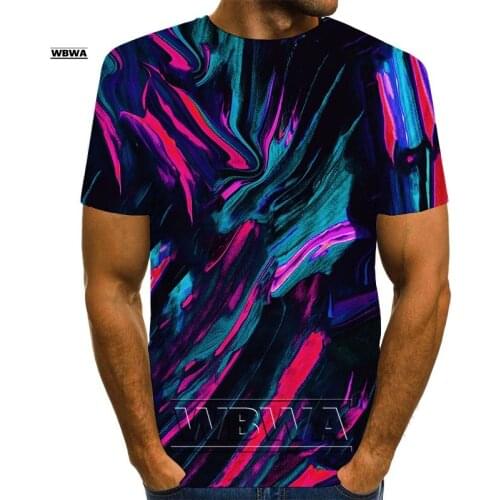 Psychedelic mens T-shirt 3D printed abstract T-shirt pattern Top graphic female/male boy texture T-shirt